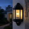 Avara Outdoor Wall Light With Sensor Black