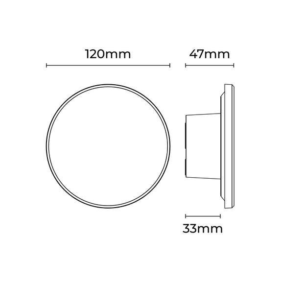 Orlan Small LED Shifting Disc Wall Light 9W TRI Color Black