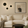 Orlan Large LED Shifting Disc Wall Light 18W TRI Color Black