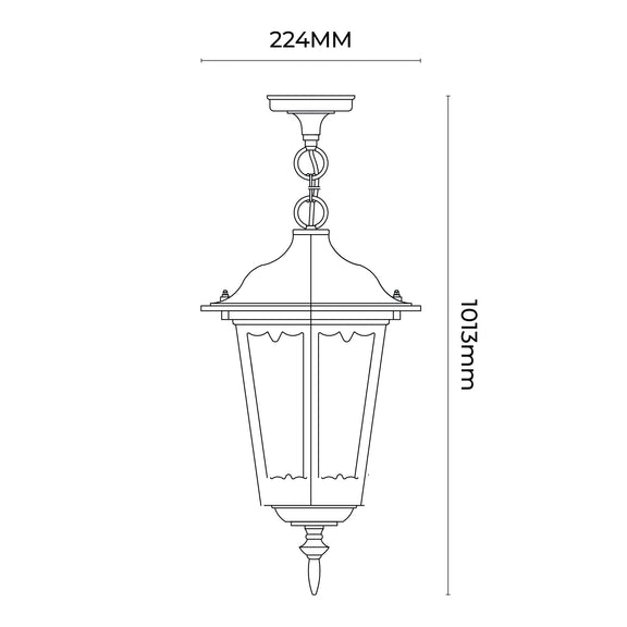 Adara Outdoor Pendant Light Matte Black & Brown