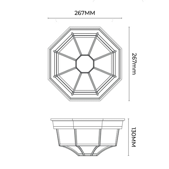 Alaya Outdoor Mounted Ceiling Light Matte Black & Frosted