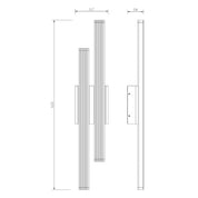 Hera Double Light LED Outdoor Wall Light 21W 3000K Matte White