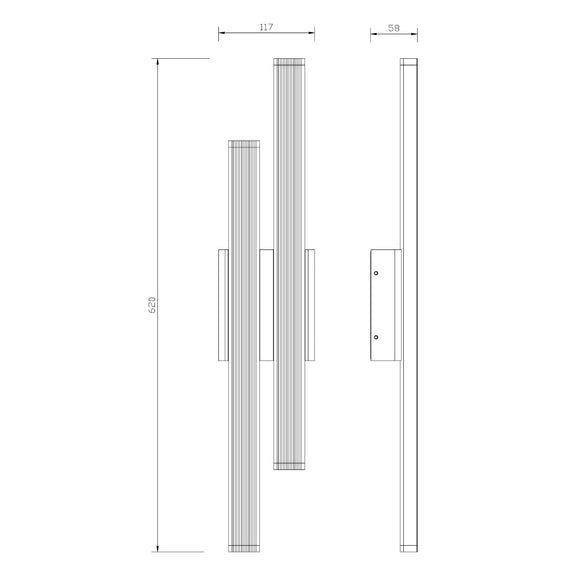 Hera Double Light LED Outdoor Wall Light 21W 3000K Matte Black