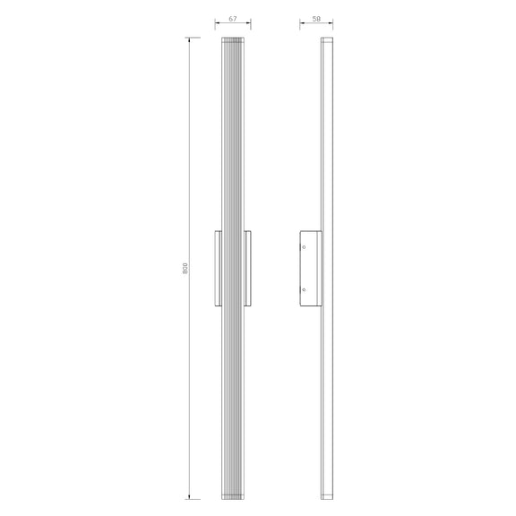 Nadia LED Outdoor Wall Light 21W 3000K Matte Black