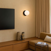 Odessa Small LED Wall Light 8.5W 3000K Frosted Opal & Matt Black