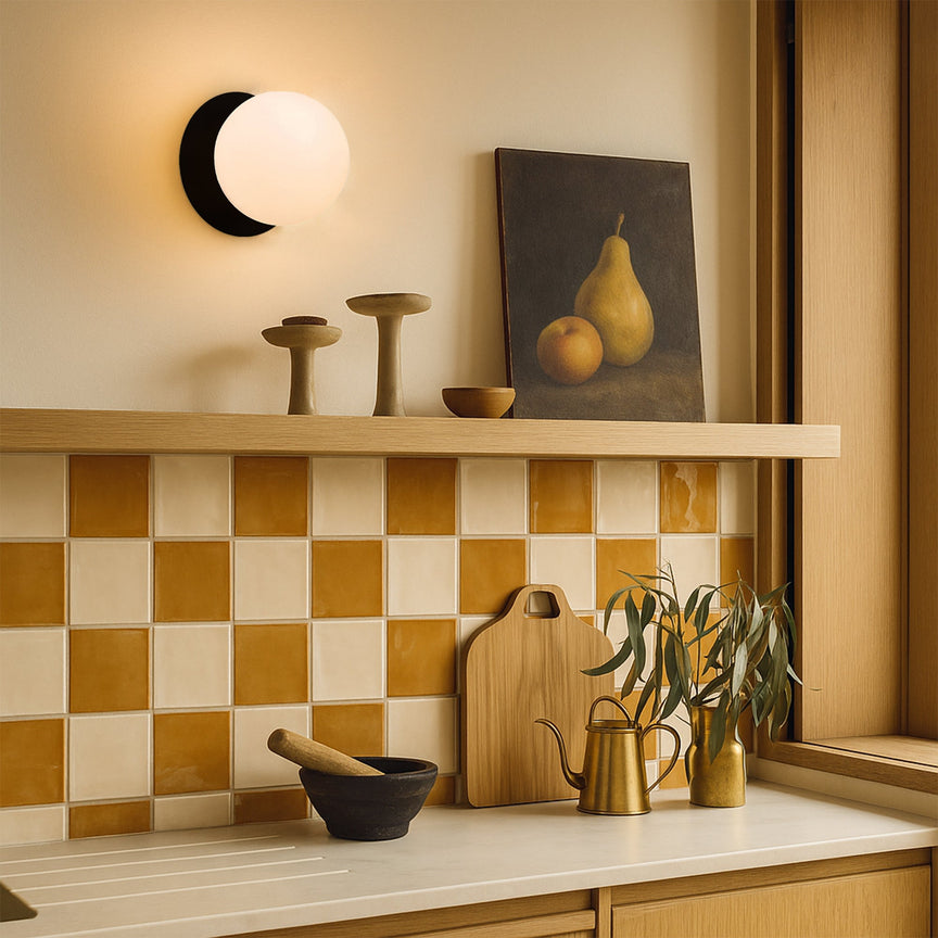 Odessa Small LED Wall Light 8.5W 3000K Frosted Opal & Matt Black