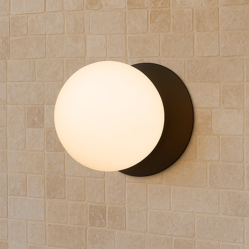 Odessa Small LED Wall Light 8.5W 3000K Frosted Opal & Matt Black