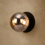 Odessa Small Molten Ripple LED Wall Light 8.5W 3000K Smoky & Matt Black