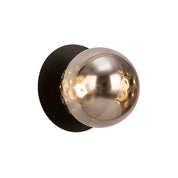 Odessa Small Molten Ripple LED Wall Light 8.5W 3000K Smoky & Matt Black