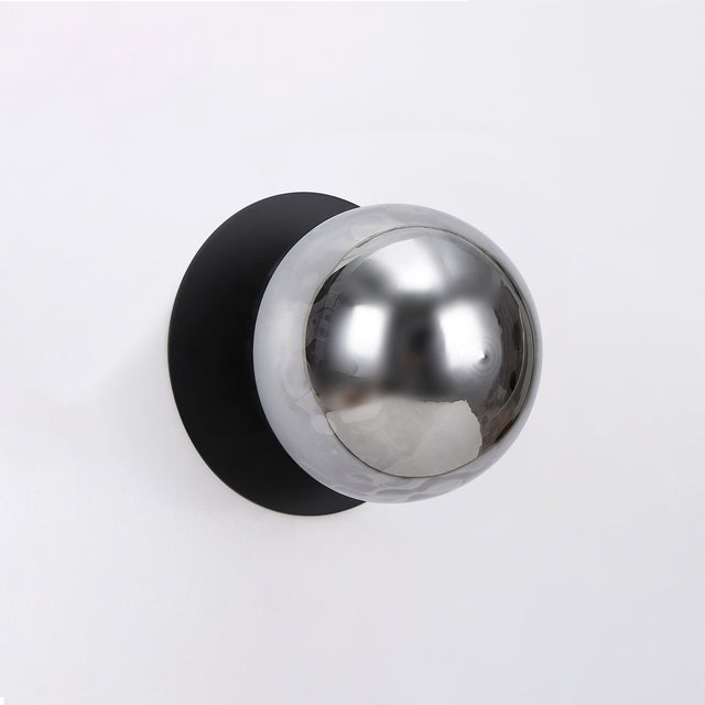 Odessa Small Molten Ripple LED Wall Light 8.5W 3000K Smoky & Matt Black