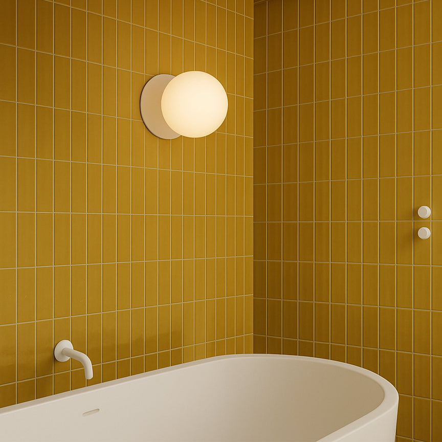 Odessa Small LED Wall Light 8.5W 3000K Frosted Opal & Matt White
