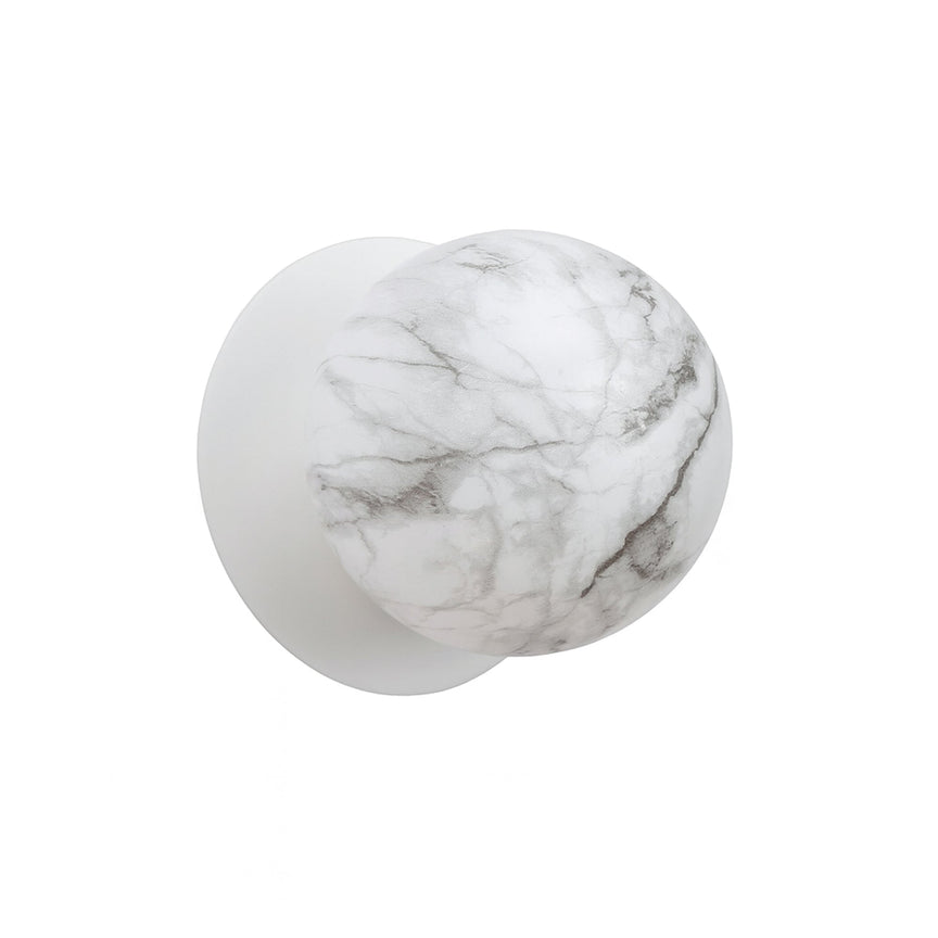 Odessa Small LED Wall Light 8.5W 3000K Marble Opal & Matt White