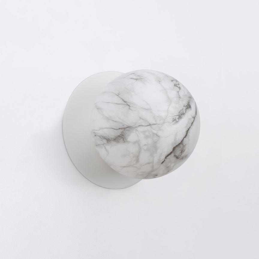 Odessa Small LED Wall Light 8.5W 3000K Marble Opal & Matt White
