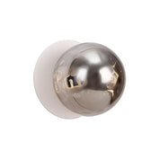 Odessa Small Molten Ripple LED Wall Light 8.5W 3000K Smoky & Matt White