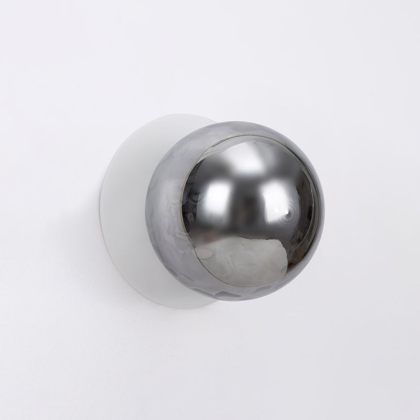 Odessa Small Molten Ripple LED Wall Light 8.5W 3000K Smoky & Matt White