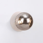 Odessa Small Molten Ripple LED Wall Light 8.5W 3000K Smoky & Matt White
