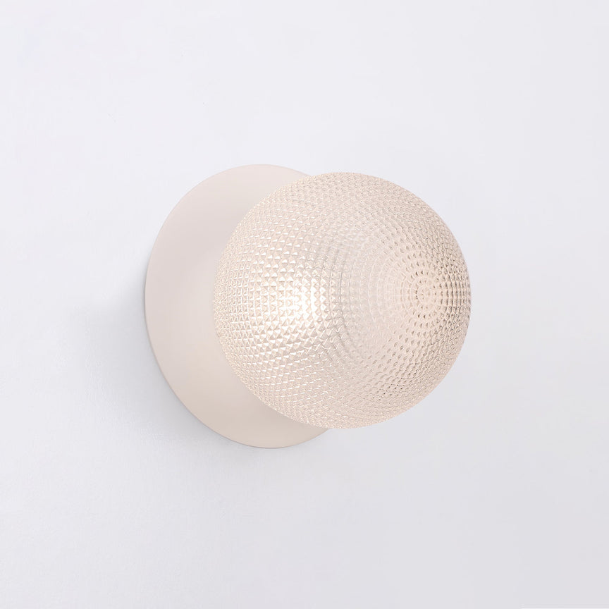 Odessa Small Diamond Cut LED Wall Light 8.5W 3000K Clear & Matt White