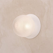 Odessa Small Diamond Cut LED Wall Light 8.5W 3000K Clear & Matt White
