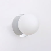 Odessa Small LED Wall Light 8.5W 3000K Frosted Opal & Chrome