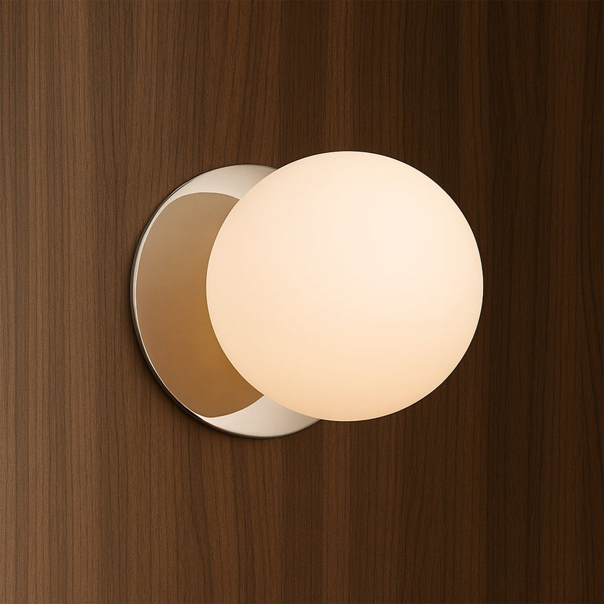 Odessa Small LED Wall Light 8.5W 3000K Frosted Opal & Chrome