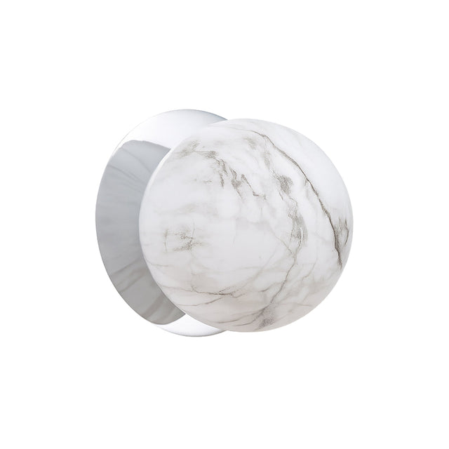 Odessa Small LED Wall Light 8.5W 3000K Marble Opal & Chrome