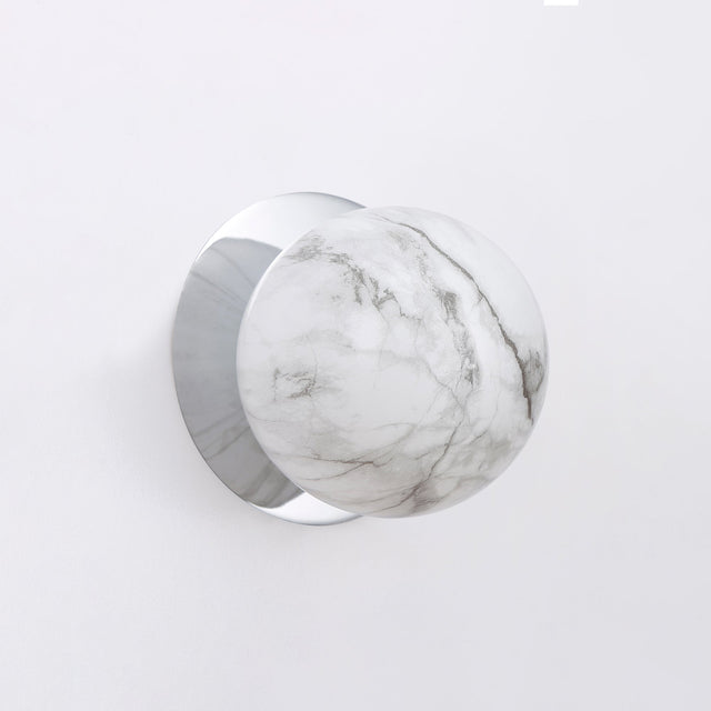 Odessa Small LED Wall Light 8.5W 3000K Marble Opal & Chrome