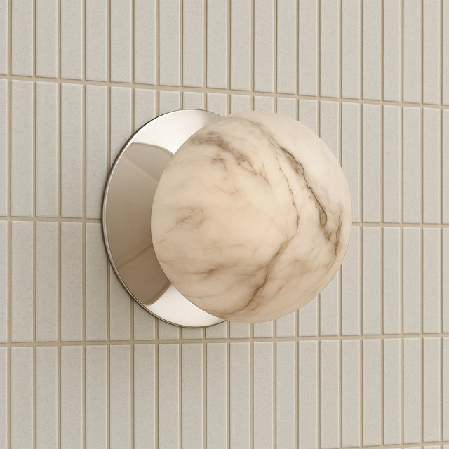 Odessa Small LED Wall Light 8.5W 3000K Marble Opal & Chrome