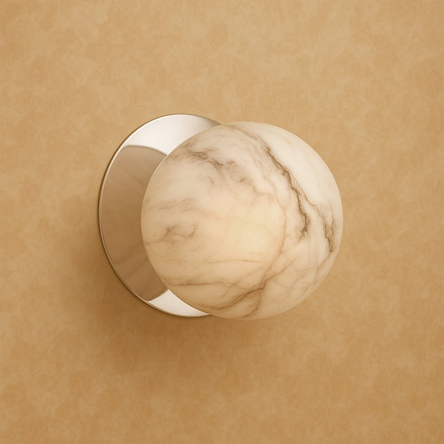Odessa Small LED Wall Light 8.5W 3000K Marble Opal & Chrome
