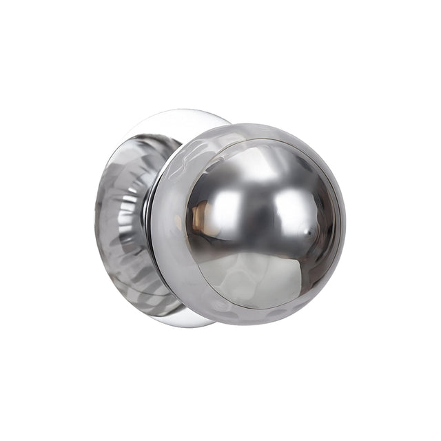 Odessa Small Molten Ripple LED Wall Light 8.5W 3000K Smoky & Chrome