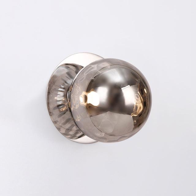 Odessa Small Molten Ripple LED Wall Light 8.5W 3000K Smoky & Chrome