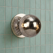 Odessa Small Molten Ripple LED Wall Light 8.5W 3000K Smoky & Chrome