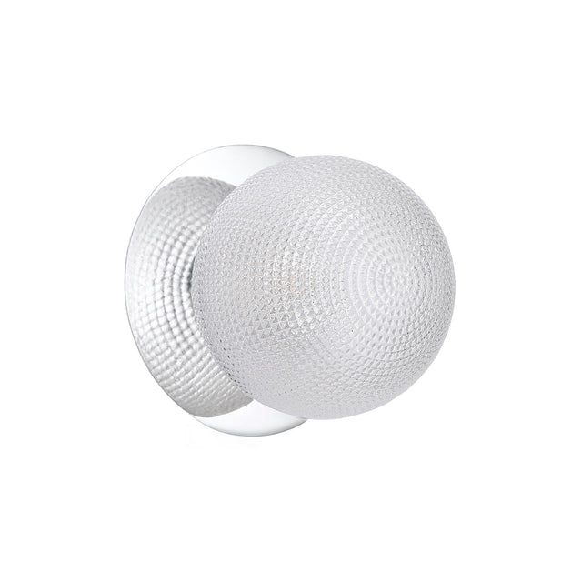 Odessa Small Diamond Cut LED Wall Light 8.5W 3000K Clear & Chrome