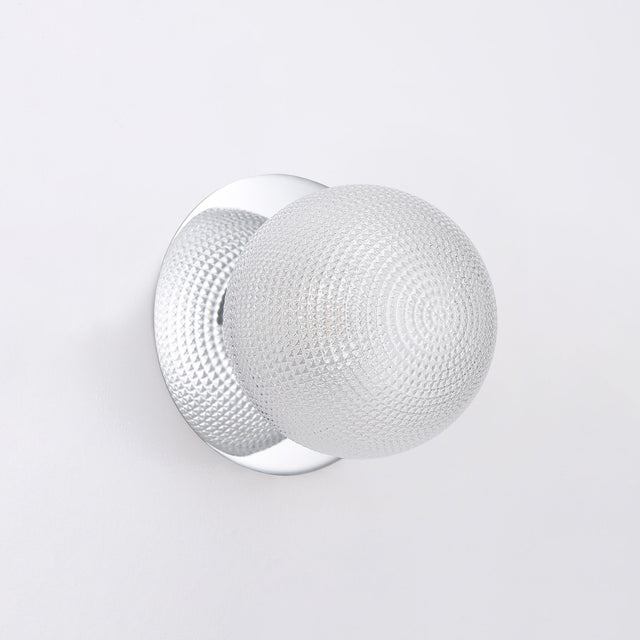 Odessa Small Diamond Cut LED Wall Light 8.5W 3000K Clear & Chrome