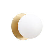 Odessa Small LED Wall Light 8.5W 3000K Frosted Opal & Brass