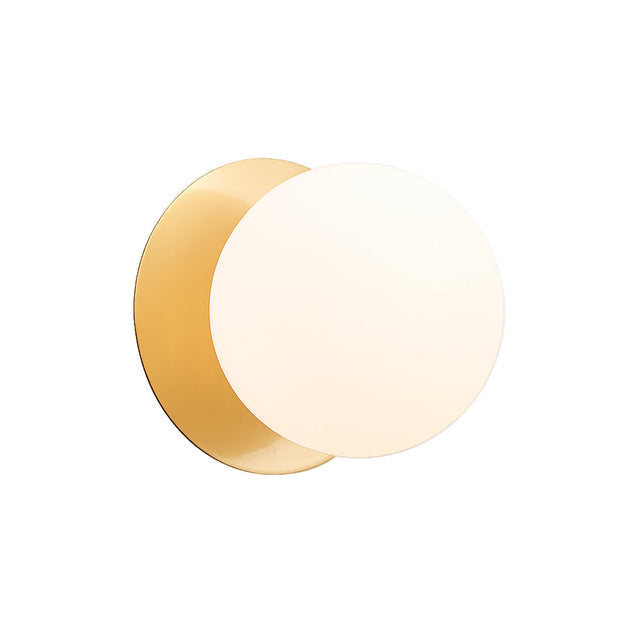 Odessa Small LED Wall Light 8.5W 3000K Frosted Opal & Brass