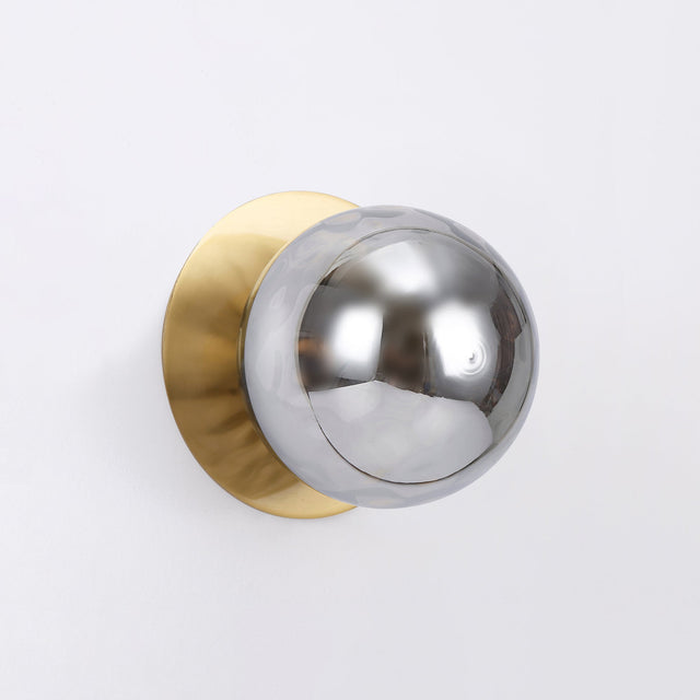 Odessa Small Molten Ripple LED Wall Light 8.5W 3000K Smoky & Brass
