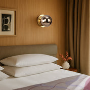 Odessa Small Molten Ripple LED Wall Light 8.5W 3000K Smoky & Brass