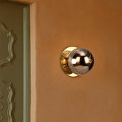 Odessa Small Molten Ripple LED Wall Light 8.5W 3000K Smoky & Brass