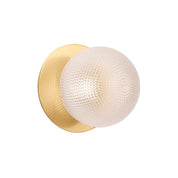 Odessa Small Diamond Cut LED Wall Light 8.5W 3000K Clear & Brass