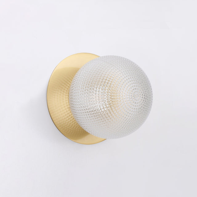 Odessa Small Diamond Cut LED Wall Light 8.5W 3000K Clear & Brass