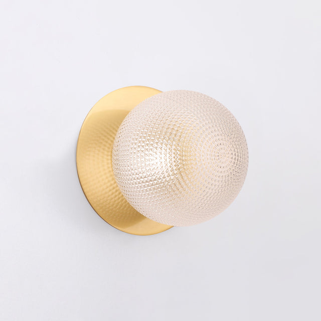 Odessa Small Diamond Cut LED Wall Light 8.5W 3000K Clear & Brass