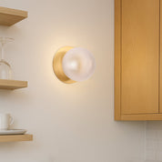 Odessa Small Diamond Cut LED Wall Light 8.5W 3000K Clear & Brass