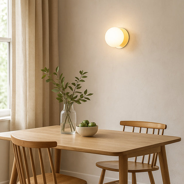 Odessa Small LED Wall Light 8.5W 3000K Frosted Opal & Gold