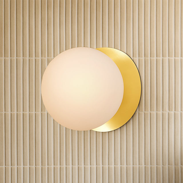 Odessa Small LED Wall Light 8.5W 3000K Frosted Opal & Gold