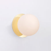 Odessa Small LED Wall Light 8.5W 3000K Frosted Opal & Gold