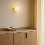 Odessa Small LED Wall Light 8.5W 3000K Frosted Opal & Gold