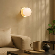 Odessa Small LED Wall Light 8.5W 3000K Frosted Opal & Gold