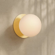 Odessa Small LED Wall Light 8.5W 3000K Frosted Opal & Gold