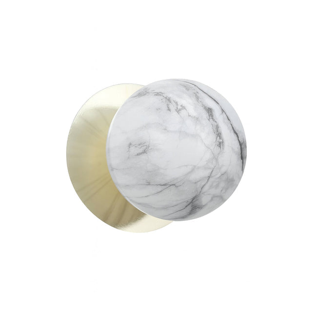 Odessa Small LED Wall Light 8.5W 3000K Marble Opal & Gold