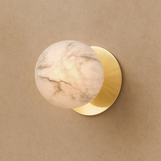 Odessa Small LED Wall Light 8.5W 3000K Marble Opal & Gold